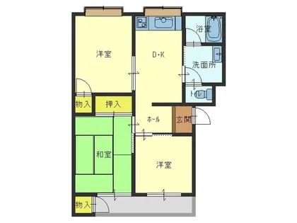 コーポ太陽【B-2号室】の間取り