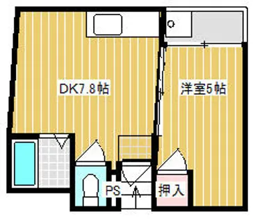 サングリーン有持【307号室】の間取り