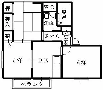 紀和ハイツ【2階】の間取り