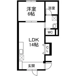 モクラスニセコB棟【104号室】の間取り