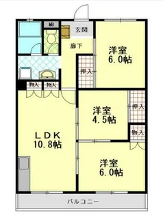 東部市場マンション C棟【3階】の間取り