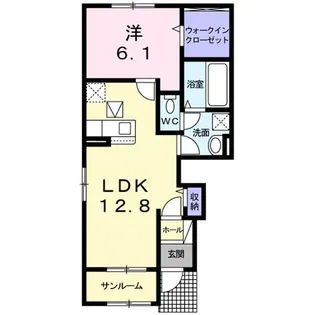 アイリス・K Ⅲ【101号室】の間取り