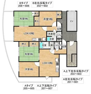 ルポゼ御勝山【607号室】の間取り