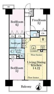 プレサンスロジェ和歌山【2階】の間取り