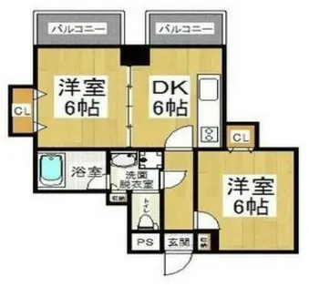 シティスパイア難波プレミア(ゼウス難波プレミアム)【2階】の間取り