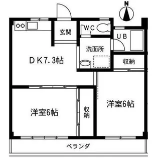 ドミール貝沼【1階】の間取り