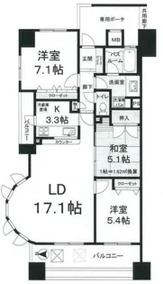 セレッソコートマスターズハウス【5階】の間取り