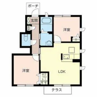 ヴィラ天神崎【102号室】の間取り