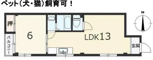 アズビル【3階】の間取り