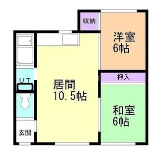 ハイツ暑寒【102号室】の間取り