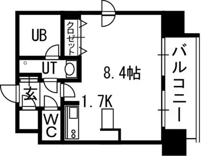 クレジデンス札幌・南4条【4階】の間取り