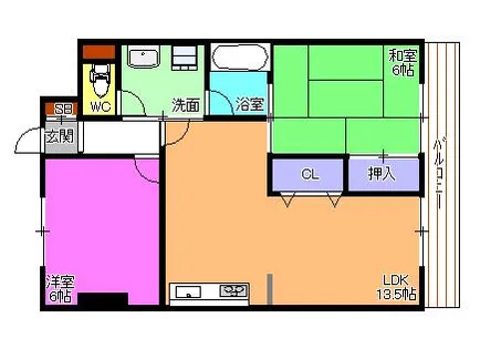 パンドール加古川【4階】の間取り