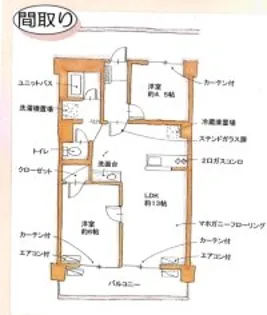 ユトリロ東幸【303号室】の間取り