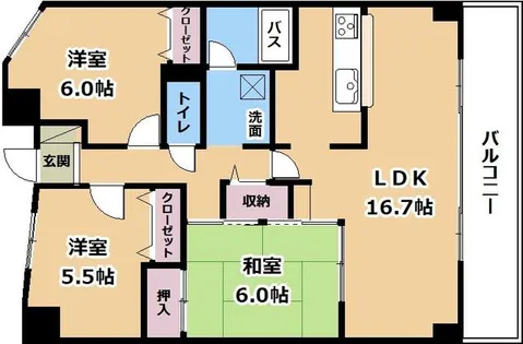 忠兵衛ビル晴嵐【1階】の間取り