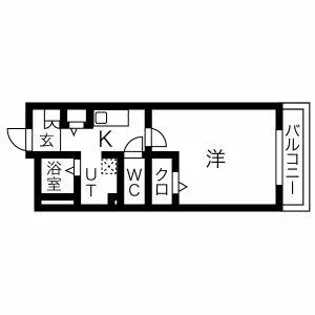 GMガーデン寺方【202号室】の間取り