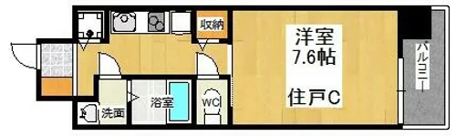 Vegas太秦天神川【4階】の間取り
