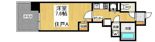 Vegas太秦天神川【6階】の間取り