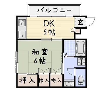 フラワーマンション【3階】の間取り