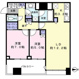 梅田ガーデンレジデンス【30階】の間取り