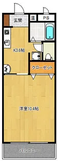 プランタン小泉【202号室】の間取り