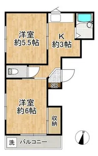 ルミナス二宮【202号室】の間取り