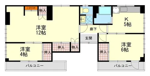 羽坂ハイツ【3階】の間取り