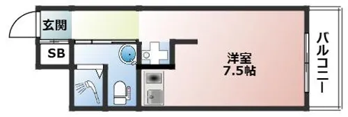サンシャイン東園田【202号室】の間取り