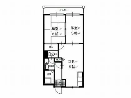 パークハイツ B棟【202号室】の間取り