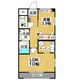 エムズガーデン【201号室】の間取り