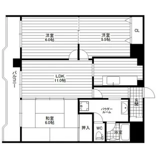 エクセル難波【1104号室】の間取り