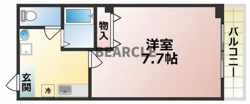 バインオークセント【414号室】の間取り