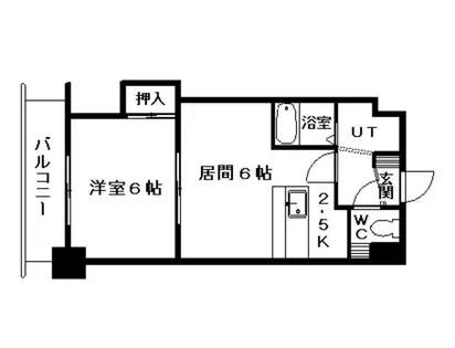 フェアフィールド菊水【607号室】の間取り