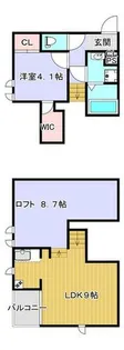 CB古賀イビザ【105号室】の間取り