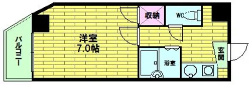 ラピス天満橋【9階】の間取り