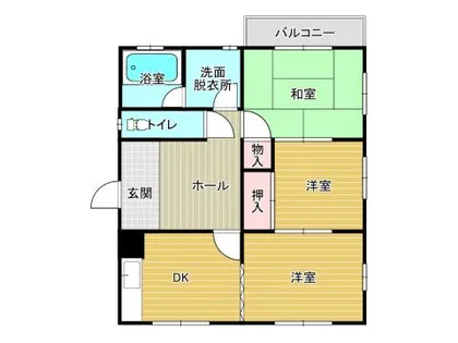グランデージ徳吉B【2階】の間取り