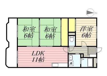 アメニティ和白東【0202号室】の間取り