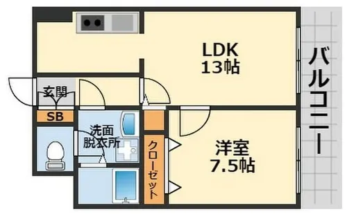ピュアドーム井尻【706号室】の間取り