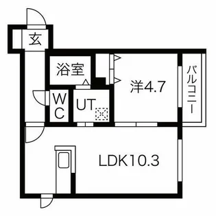 FONS発寒南【3階】の間取り