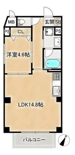 塚本ビレッジ【3階】の間取り
