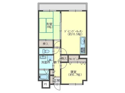 グランドメゾン伏見桃山【6階】の間取り