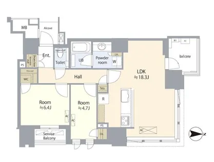 グランドメゾン名古屋駅【5階】の間取り