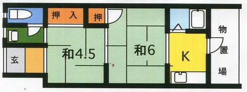 高田文化【107号室】の間取り