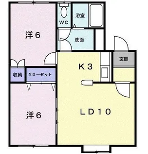 クレストール大沼【2階】の間取り