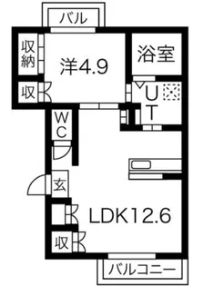 ルミナス明日風【2階】の間取り