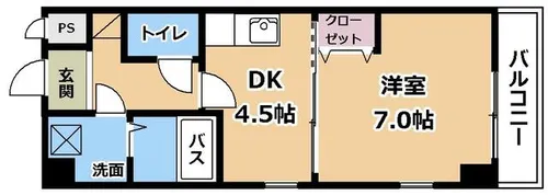 ドーミトゥリィ南草津【7階】の間取り