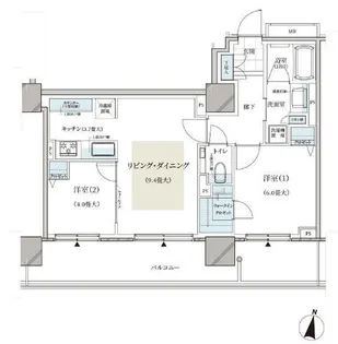 ブランズタワー札幌大通公園【4階】の間取り