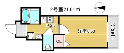 Urban HIlls【202号室】の間取り