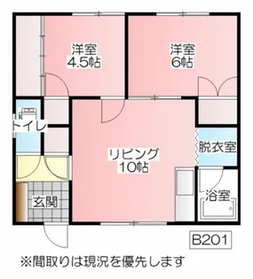 サンコート末広B【201号室】の間取り