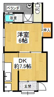 MAYUMIハイツ枚方11番館田口【2F号室】の間取り