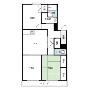 ライクハイツ水越【3階】の間取り